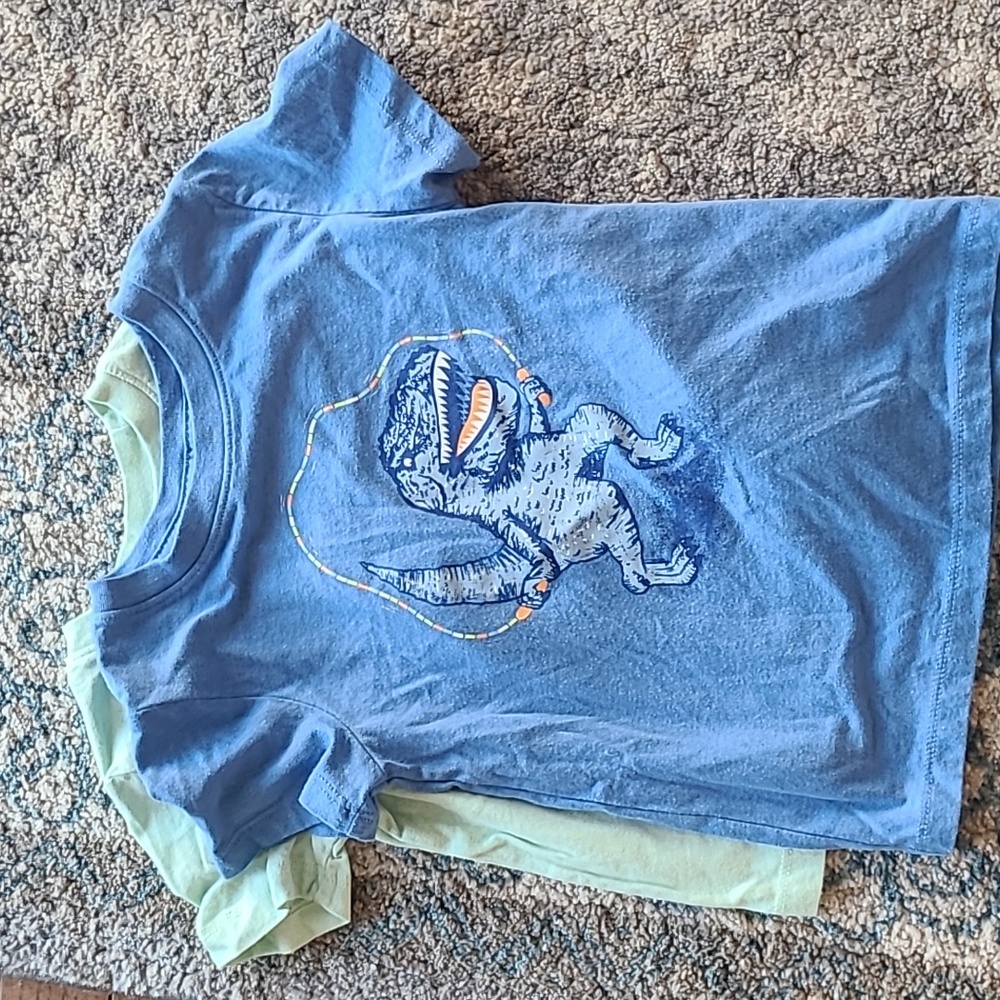 Bundle of two 2T tee shirts gap and cat and jack Green and Blue